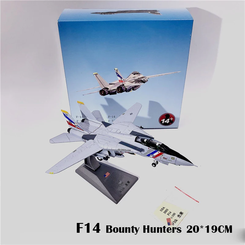 Нам F14 охотник за головами эскадрильи F 14 Tomcat истребитель 1:100 статическая модель