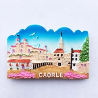 qiqipp street view travel souvenir magnetic sticker refrigerator with creative companion gift in caole city adriatic italy