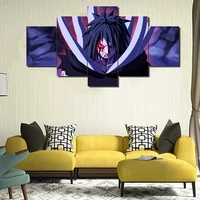 5 piece canvas wall art modern home decor ninja anime poster painting on modern living room decoration hd print picture artwork