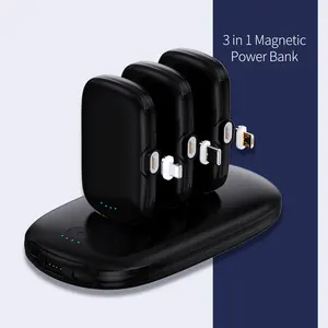 magnetic power bank mini capsule mobile power wireless portable mobile phone emergency charging finger power bank compact free global shipping