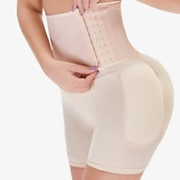 3 rows hooks high waist tummy control underwear ladies slimming shapewear women body shaper panties with 4 pcs sponge pads s 6xl