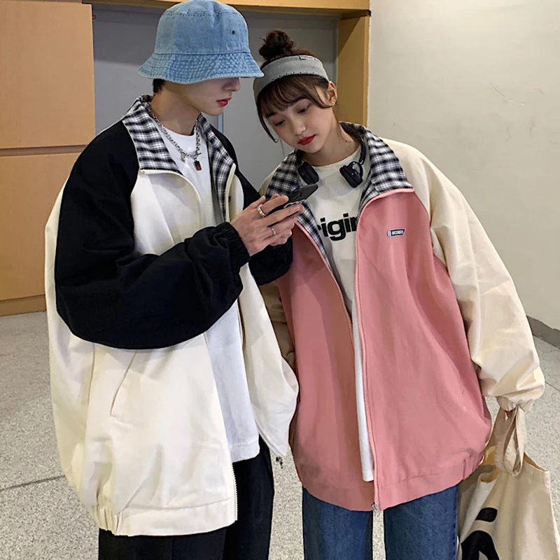 

Fashion loose men women clothing 2021 spring autumn new jacket baseball uniform Korean version super fire loose casual coat s274