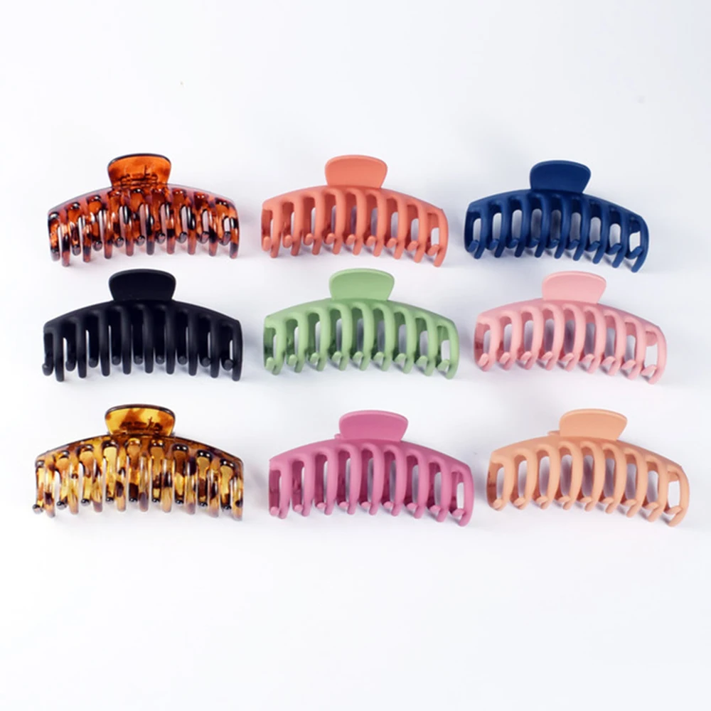 

1pc Solid Color Claw Clip Large Barrette Crab Hair Claws Bath Clip Ponytail Clip Headwear For Women Girls Hair Accessories Gift