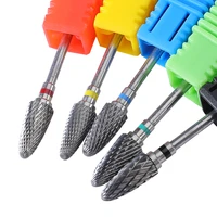5 type tungsten steel nail drill bits for nail drill machine electric nail file accessory carbide milling cutters manicure tools