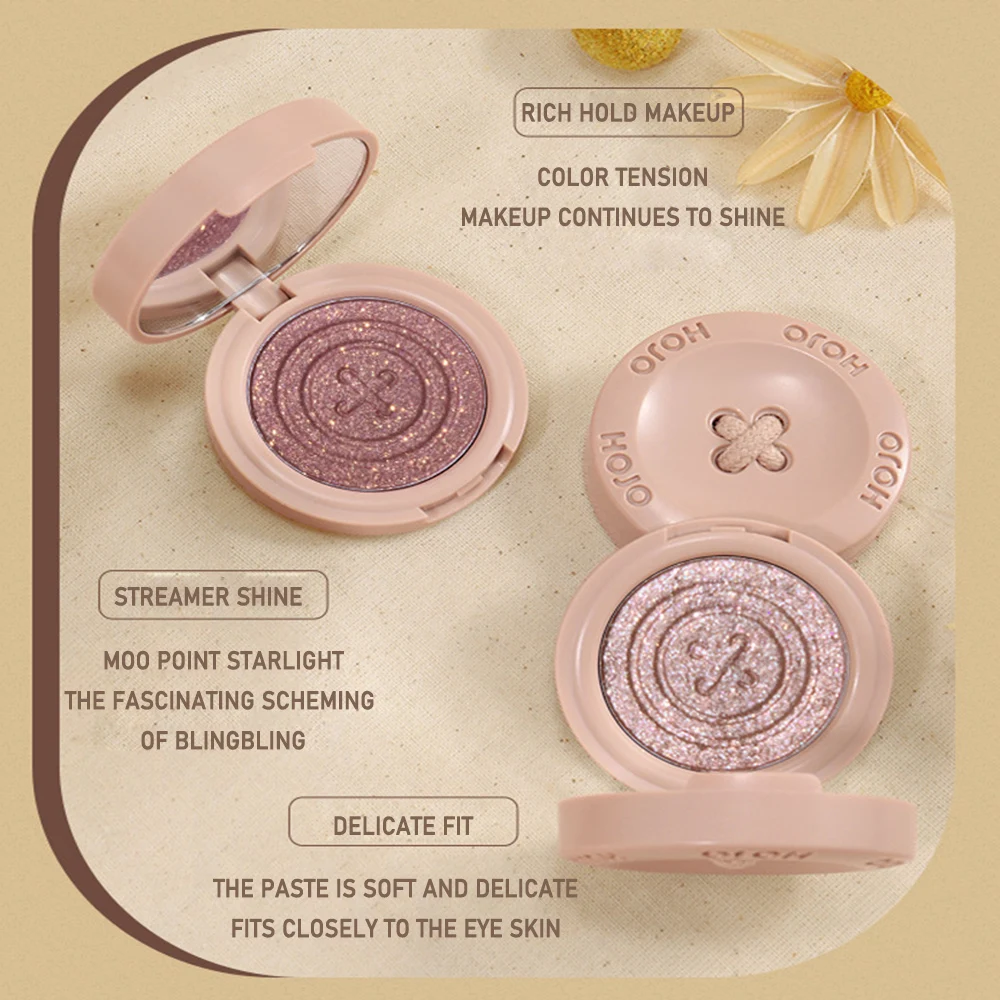 Новинка одноцветные тени для век HOJO с высоким блеском текстура из пюре картофеля