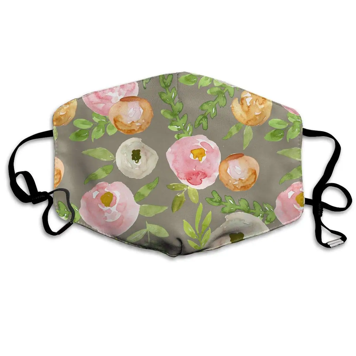 

Autumn Flower Washable Reusable Mask, Cotton Anti Dust Half Face Mouth Mask For Kids Teens Men Women With Adjustable Ear Loops