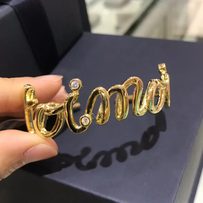 UMGODLY роскошный брендовый браслет желтого золота с надписью Toimoi открытые манжеты
