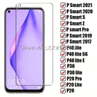 HD протектор экрана из закаленного стекла для Huawei P Smart 2021 2020 2019 S Z Pro Защитная крышка на P40 lite E 5G P30 P20 Защитная пленка для экрана