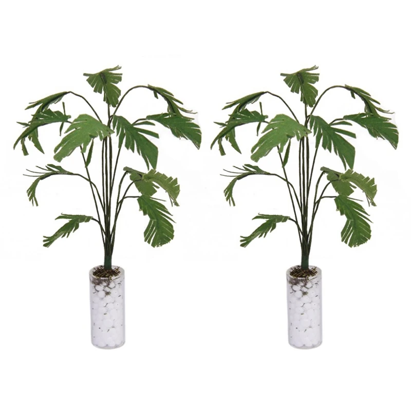 

2X 1/12 Green Banana White Bottle Doll House Miniature Garden Accessories