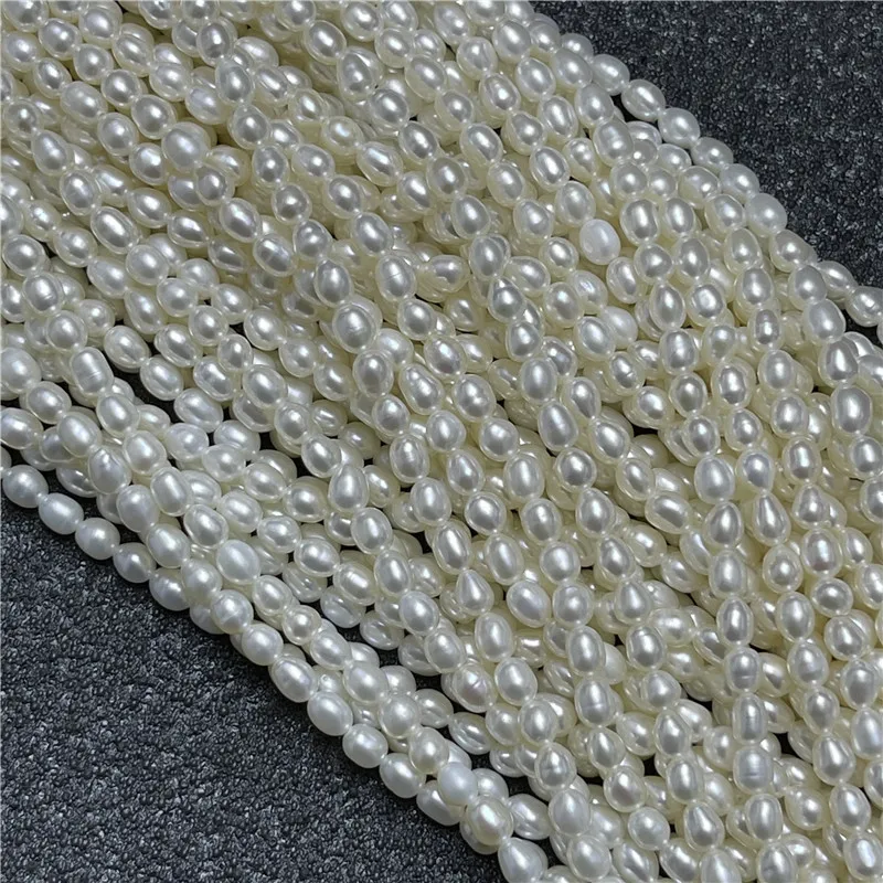 

Wholesale Cultured Oysters Natural Freshwater Loose Pearls Beaded Rice Shape for Necklace Bracelet Jewelry Making DIY 36cm