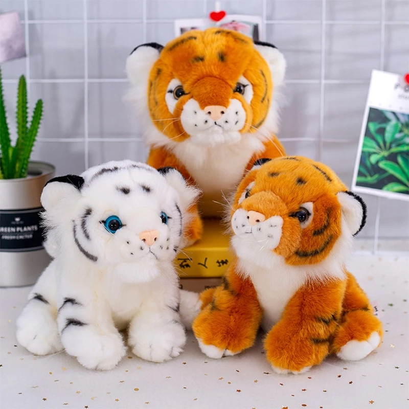 

Симпатичная игрушка в форме тигра кукла Тигр аксессуары для раннего развития игрушки желтого/белого цвета сопровождают поставки хлопка