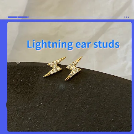 

Japan and South Korea Simple, Compact and Versatile Cute Mini Lightning Earrings Female Style Earrings Fashion Jewelry