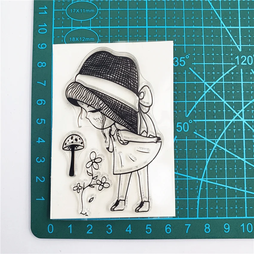 Прозрачный силиконовый штамп в виде грибов для скрапбукинга фотоальбом