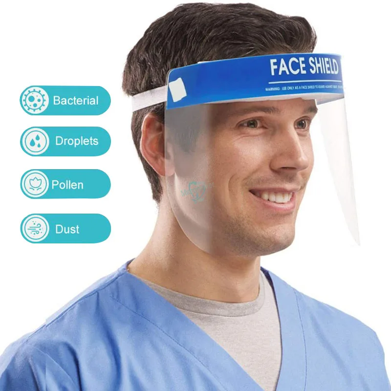 2pcs Full FaceShield Masks Transparent Protective Mask Anti Saliva Splash-proof Protect Eye Face Cover Visor |