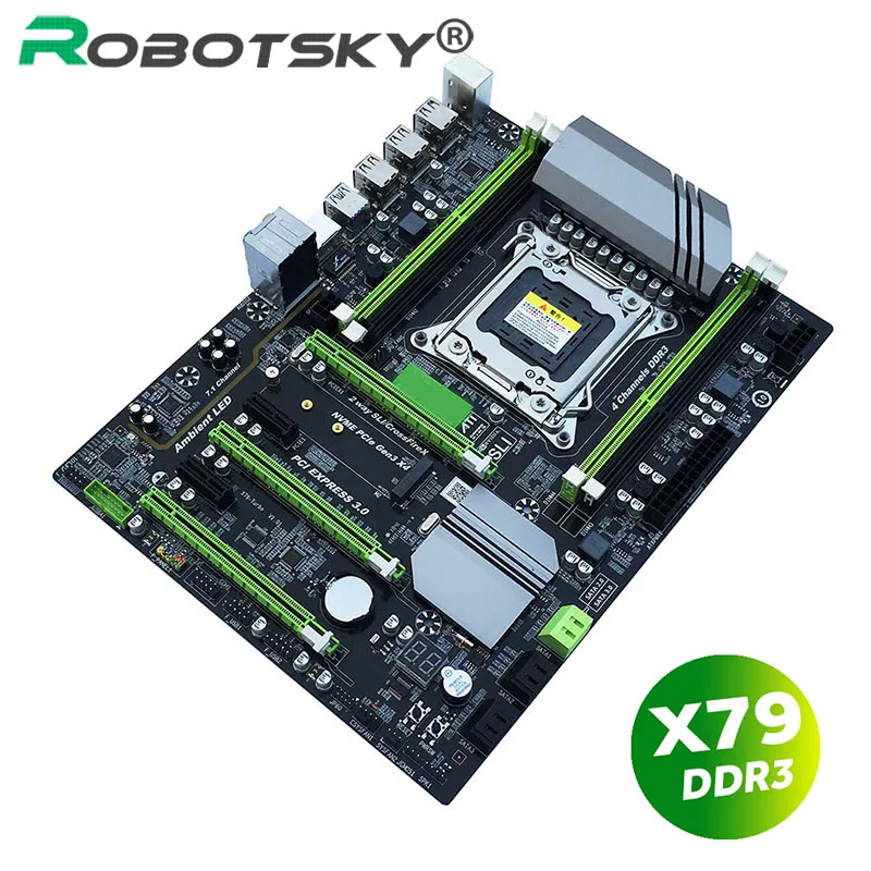 

Материнская плата X79T, материнская плата LGA2011 E5-2680CPU ATX USB2.0 SATA3 PCI-E NVME M.2 SSD с поддержкой ECC/DDR3 1866/1600 МГц