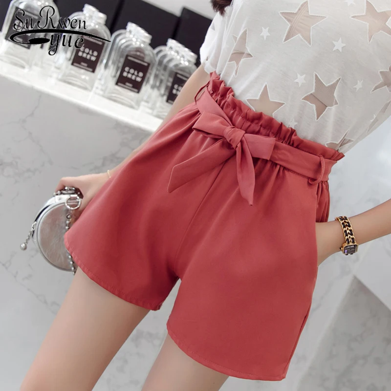 

Casual Loose Shorts Women Mini High Waist Elegant Shorts Wide Leg Summer 2020 Harajuku Korean Shorts Feminino 8768 50