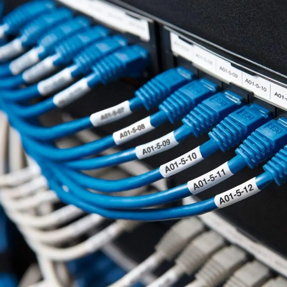 

Labelife 1Pcs DYMO Rhino 18055 6/9/12/19/24mm Black on White Industrial IND Heat Shrink Tubes LabelWriter Label Makers S0718300