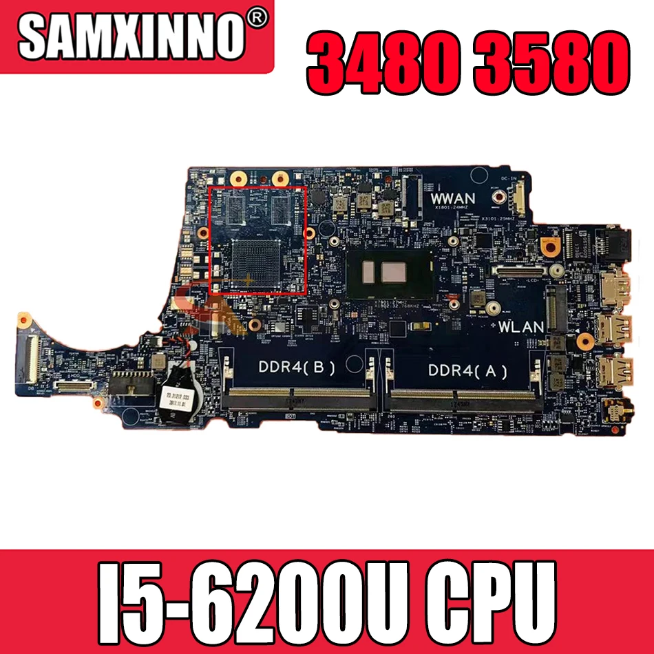 

For DELL Latitude 3480 3580 Laptop motherboard SR2EY I5-6200U CPU 16852-1 CN-0TD9WG 0TD9WG TD9WG Tested 100% work