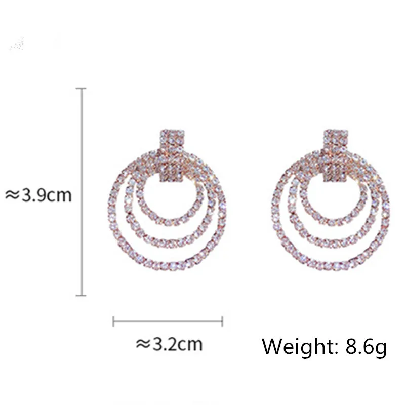 Модные Многослойные Круглые геометрические серьги капли FYUAN блестящие подвески