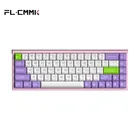 Механическая клавиатура FL  ESPORTS FL680 с тремя режимами, 68 клавиш, RGB, популярная, 2,4G, беспроводная, Bluetooth, проводная, WinMaciPad