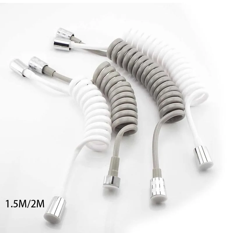 1.5M 2M Flexible Spring Shower Hose Water Plumbing Toilet Bidet Sprayer Gun Telephone Line Hoses bathroom Accessories | Обустройство