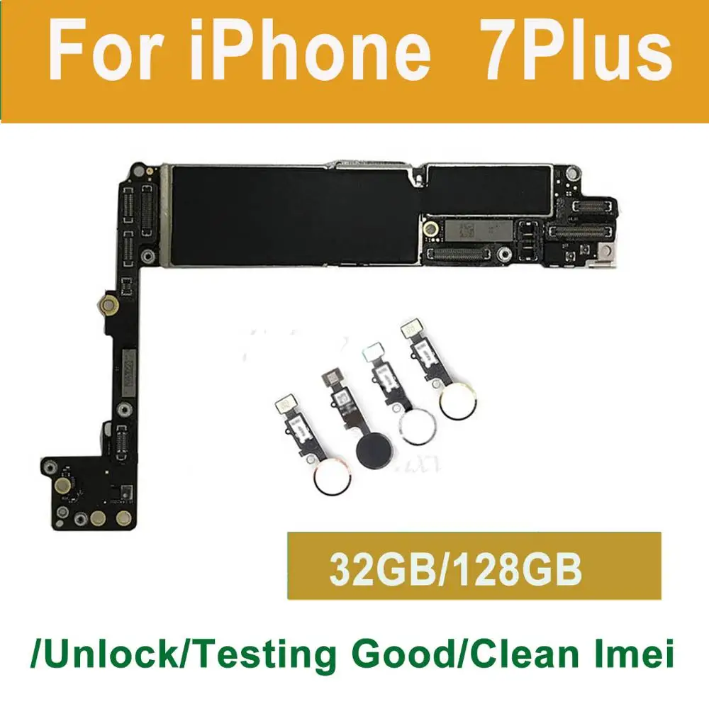 Материнская плата для iPhone 7 Plus с распознаванием отпечатков пальцев оригинальная