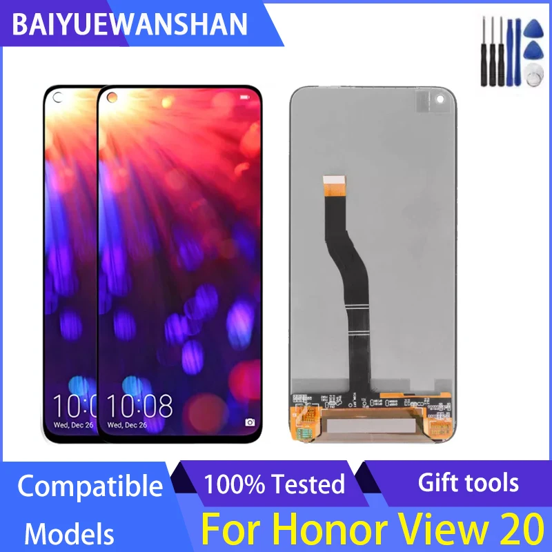 

Original For Huawei Honor View20 View 20 LCD Touch panel Screen Pantalla Digitizer Assembly For Honor V20 LCD Display with frame