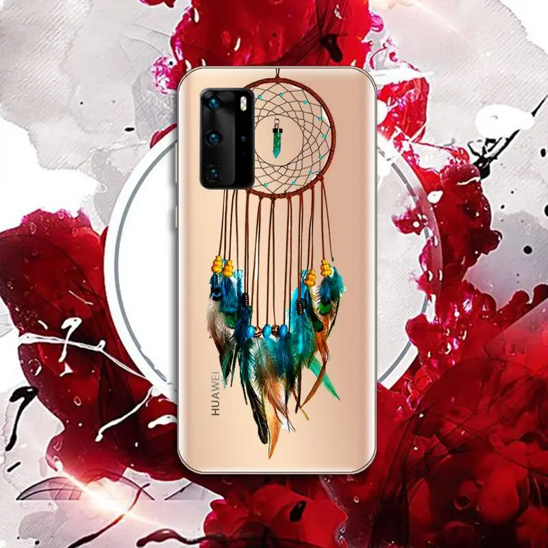 

Dreamcatcher feather Phone Case Transparent for Huawei P honor 8 10i 20 30 40 smart 2019