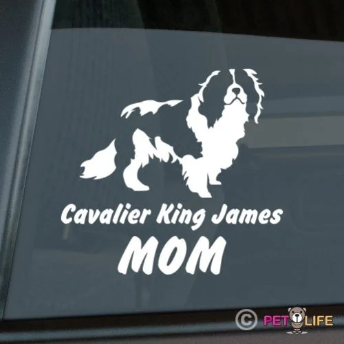 

Cavalier King James Mom Sticker Die Cut Vinyl - Spaniel v2 window decal
