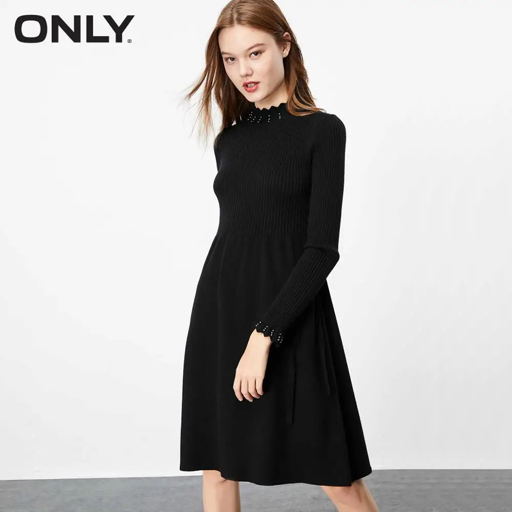 Только в том случае Для женщин воротником платье трапециевидной формы с длинными