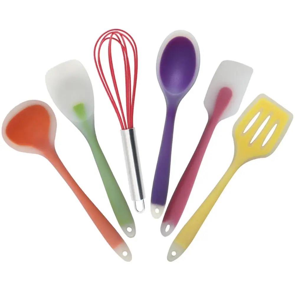 1 шт. силиконовая кухонная утварь ложка лопатка ковш для супа термостойкие