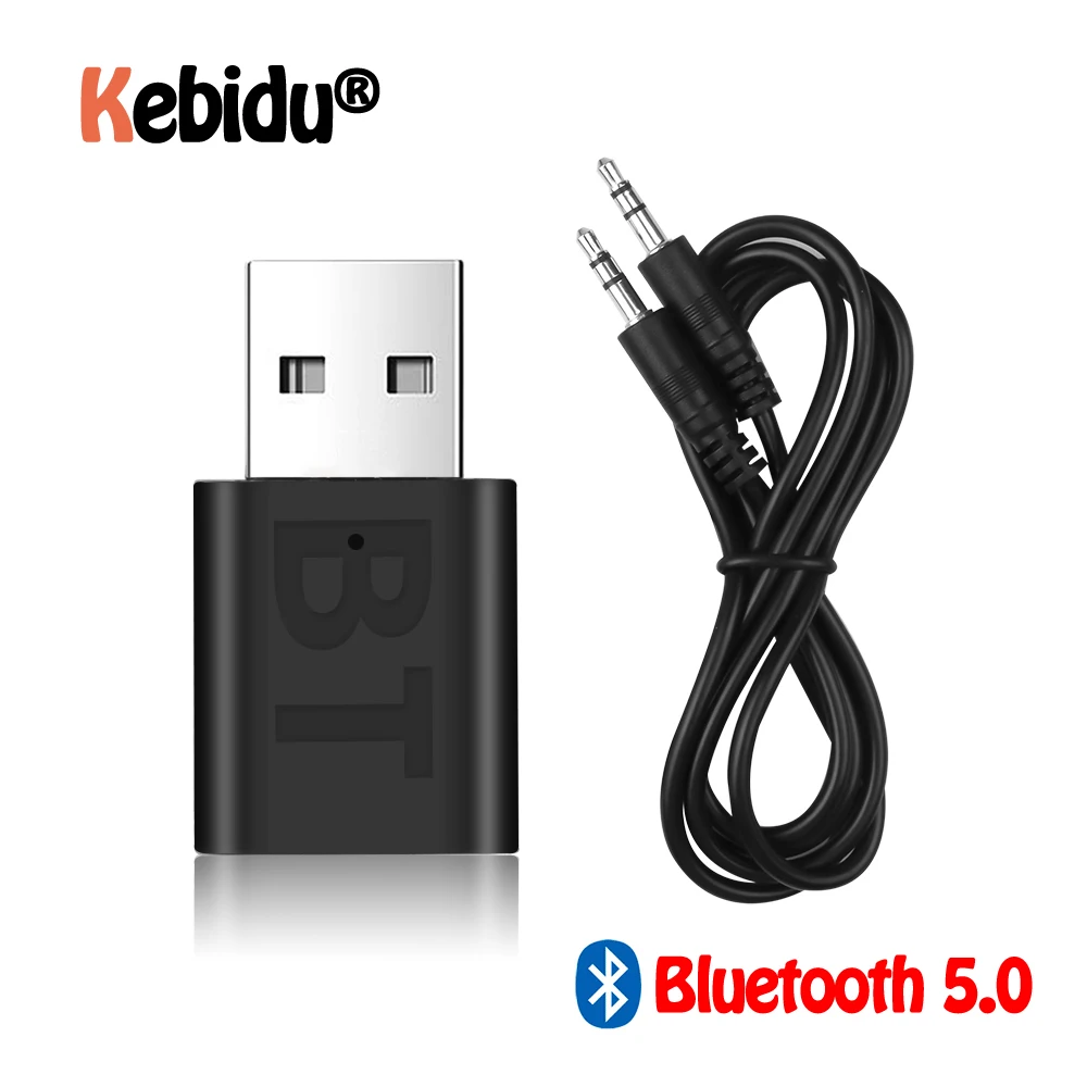 Новый USB беспроводной Bluetooth 5 0 адаптер приемника музыкальные колонки 3 мм AUX