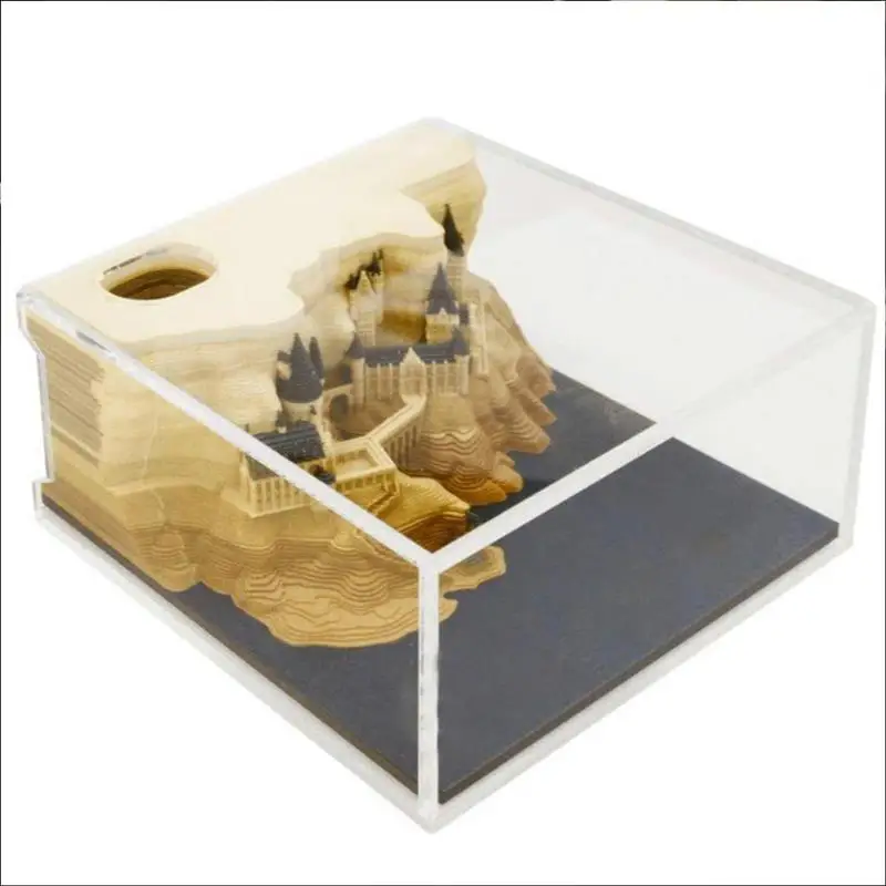 3D Бумажная скульптура искусство замок Хогвартса записная книжка украшение Гарри