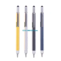 1 pc ballpoint black pen 6 in 1 multi tool screwdriver precision ruler pen multifunction caliper ballpoint pen tools accessories