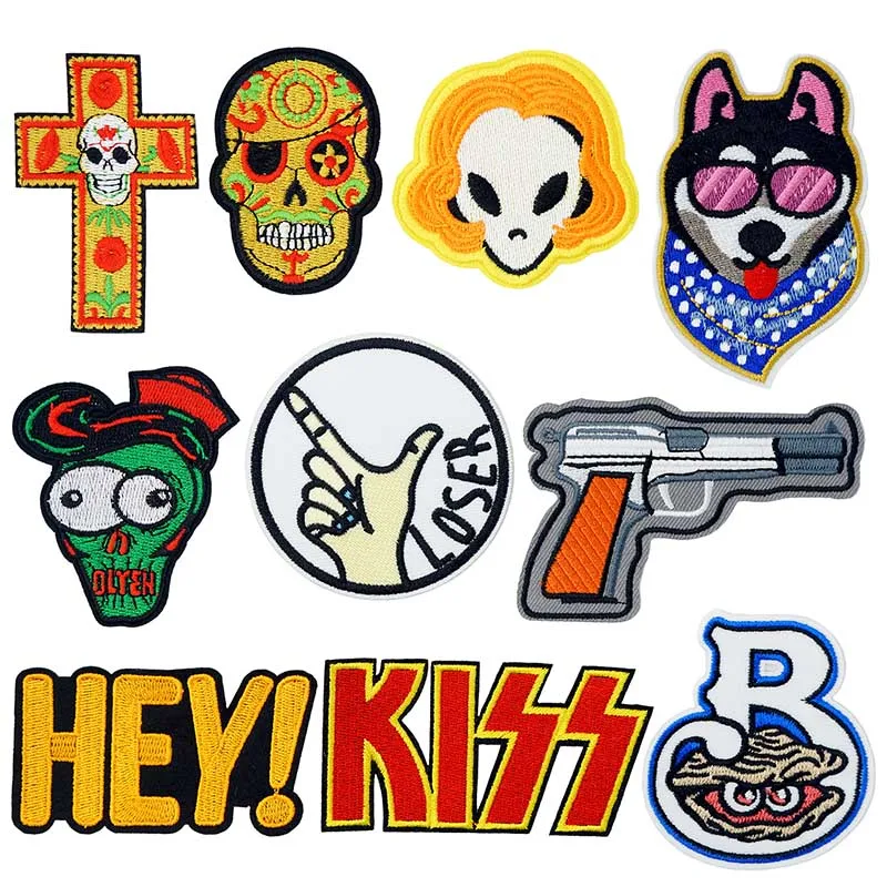 Эй поцелуй пистолет неудачник Аляска нашивки с утюгом шитье вышитая аппликация
