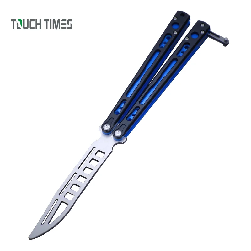 

Theone Chimera Balisong Butterfly Trainer Knife D2 Blade Sandwich Handle Jilt Knife Free-swinging Survival Tactical Knife