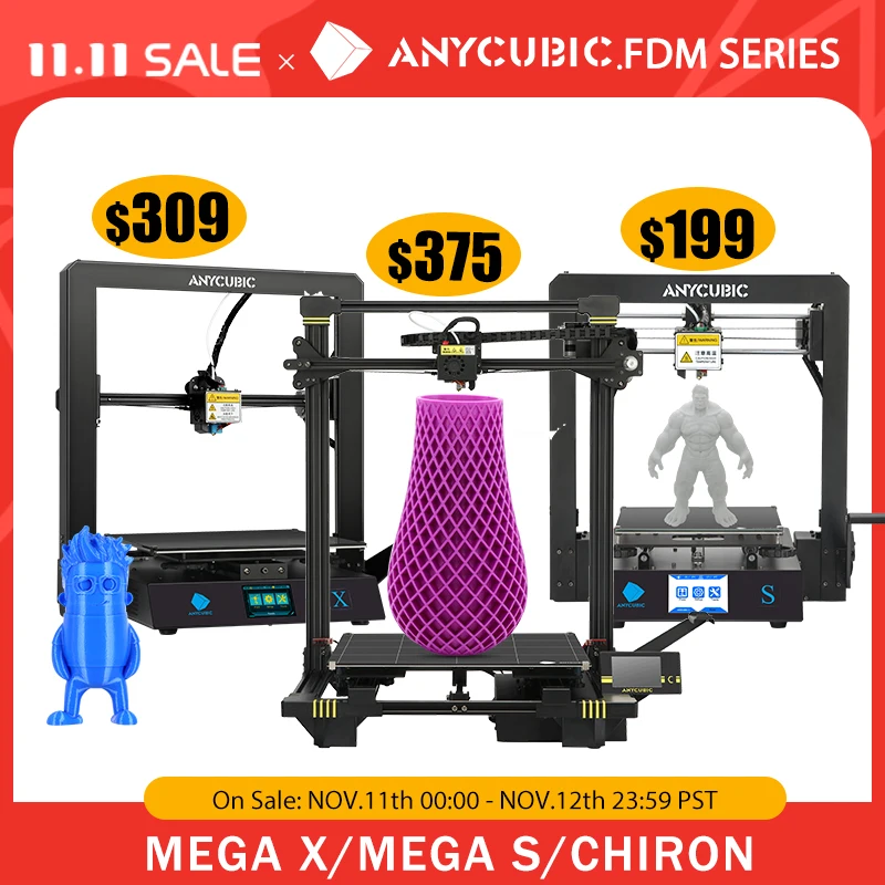Anycubic FDM Series 3D Printer 4Max Pro 2.0/Mega S/Chiron Full Metal Frame Plus Size Desktop 3d Kit impresora drucker | Компьютеры и