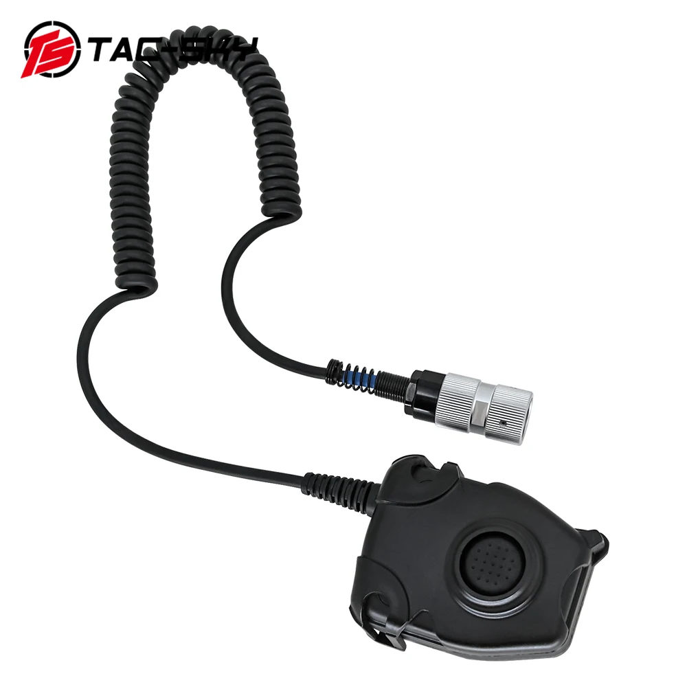 TAC-SKY Military Adapter Tactical PTT For AN/PRC 148152 Virtual Case Walkie-Talkie Model, Spring Wire 6-Pin PRC  PTT