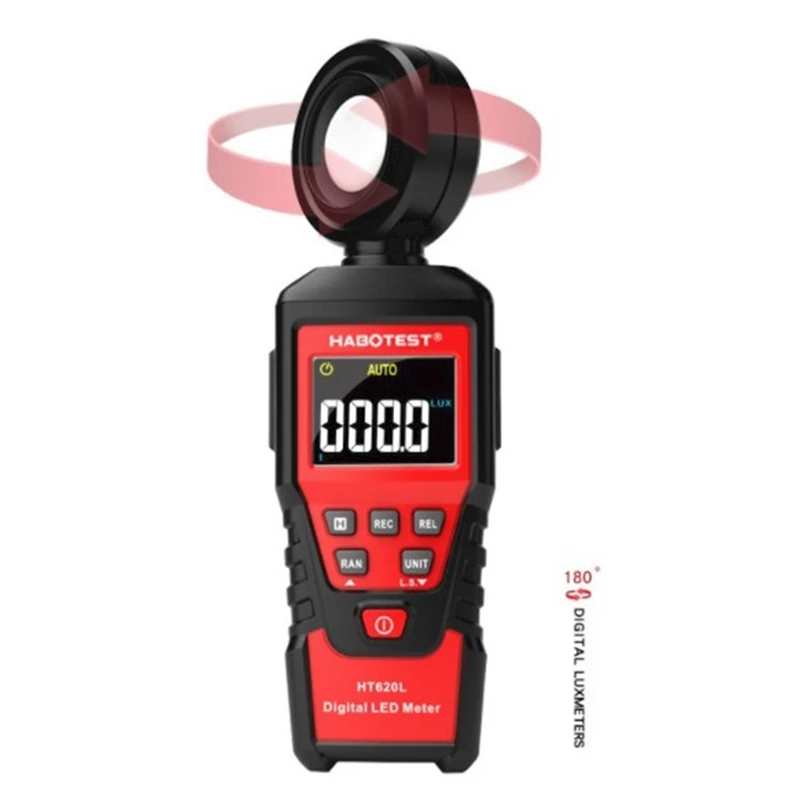 

HABOTEST Light Meter Photometer Luxmeter Professional Lux Meter Digital LED Meter 100,000 LUX High Accuracy Illuminometer HT620L