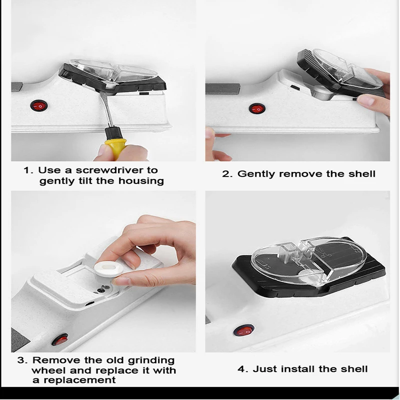 USB Sharpening Electric Adjustable Kitchen Knives Scissors Tool Knife Diamond Fine Grinding Blade With Cover Anti-cut | Дом и сад