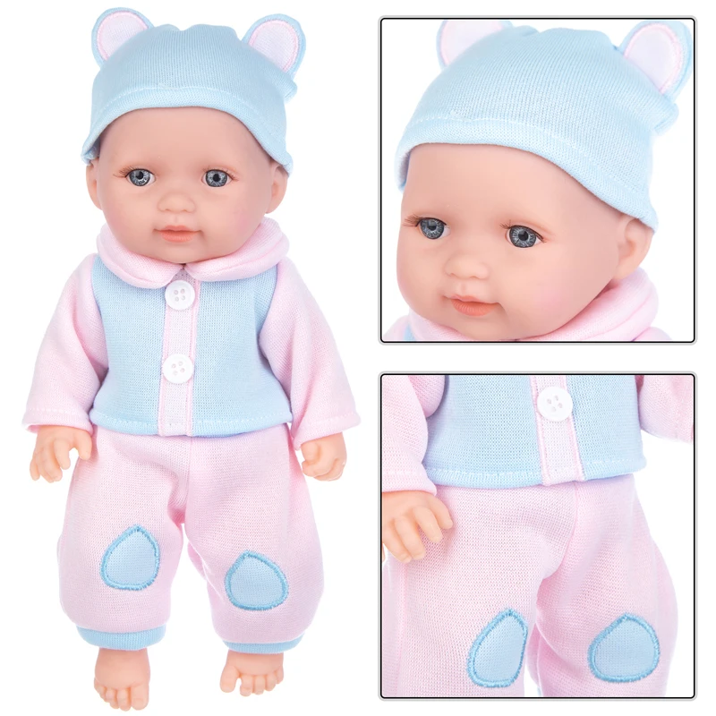 Новинка 11-дюймовая белая кожа Спящий ребенок имитация младенца кукла-рождение
