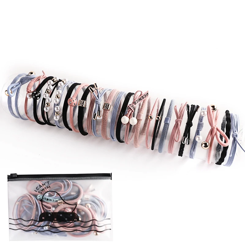 25/12 шт/комплект для женщин волос веревки модная разноцветная Резиновая лента с