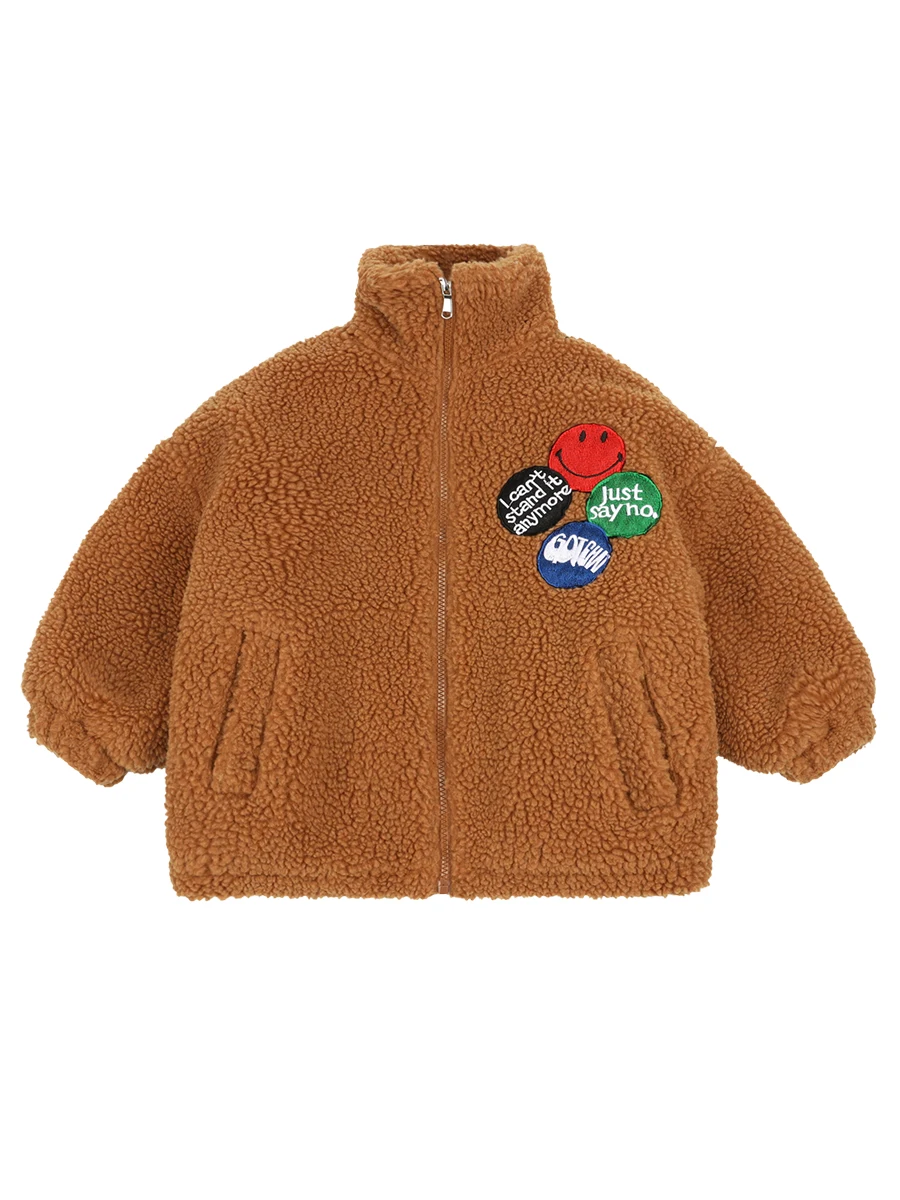 

Thickened warm lamb coat for boys. Winter baby coat for Korean children's wear in winter