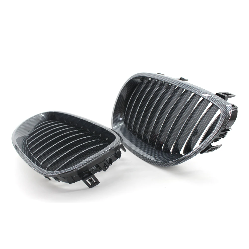 

Новые фирменные хромированные черные гоночные Грили из углеродного волокна, передние почтальонки для BMW E60 E61 2003-2010 M5 5-Series, автозапчасти Bmw