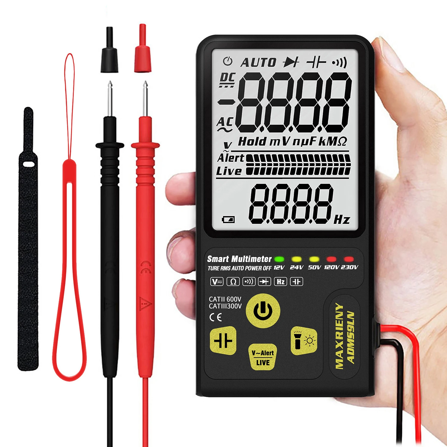 ADMS9LN цифровой мультиметр AC/DC напряжение Сопротивление Частота измеритель