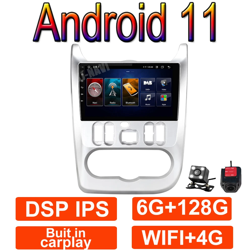 

Мультимедийный плеер для Lada Largus 2012 - 2020 Dacia Duster Renault Logan 1 Sandero, Android 11