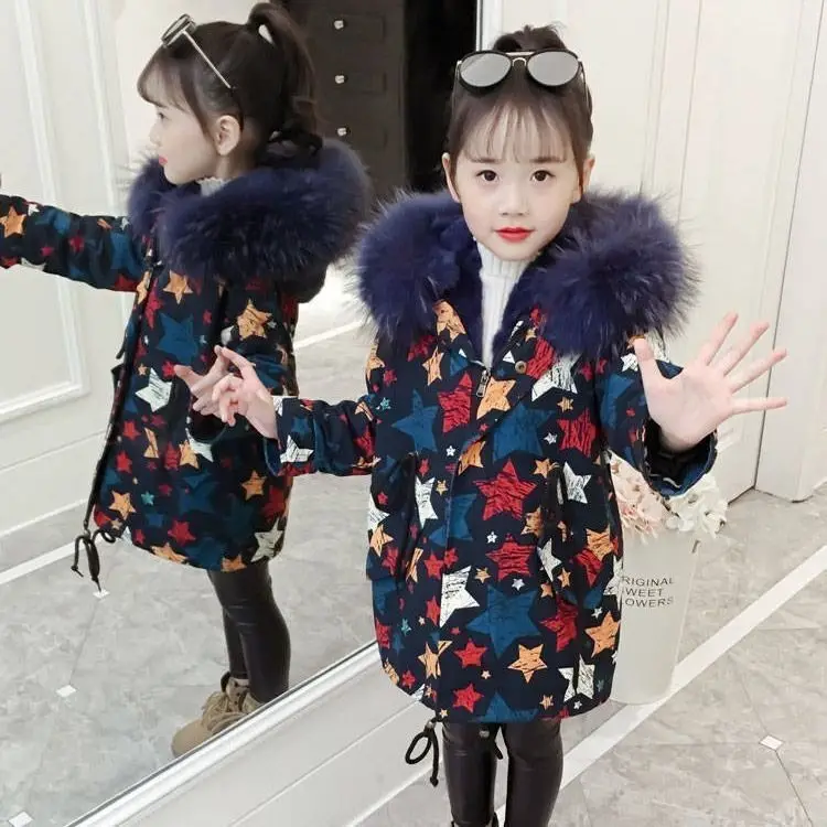 

Girls' New Autumn Winter Thick Warm Color Fashion Down Jacket