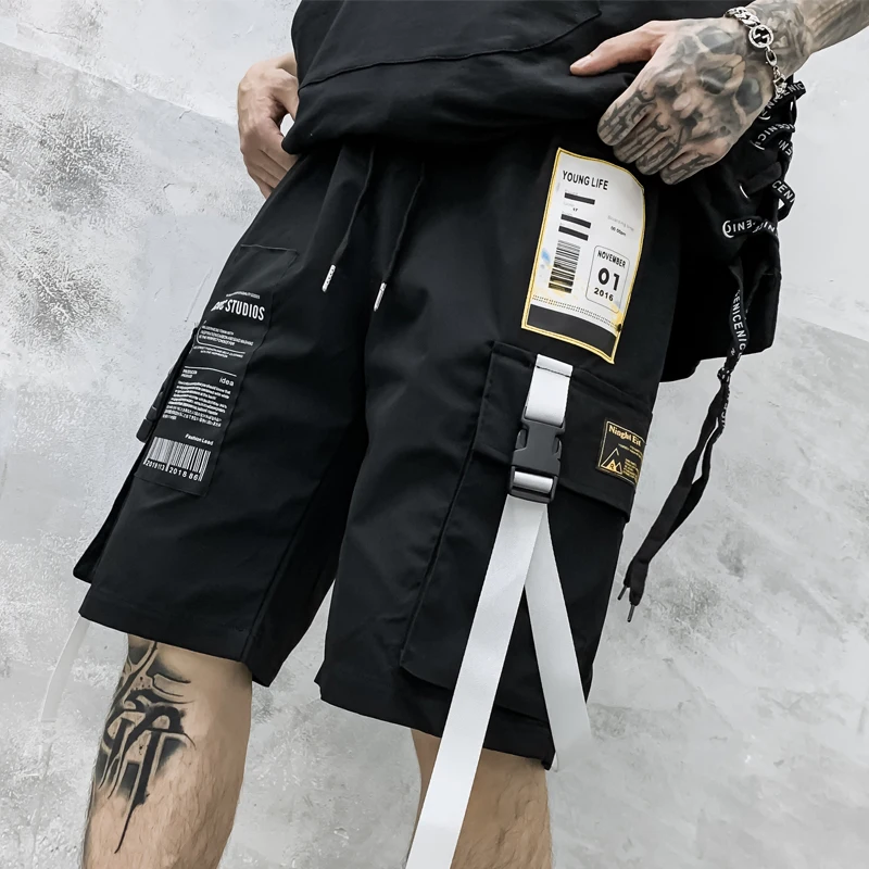 

Cotton Loose Boxer Shorts Drawstring Fashion Luxury Designer Workout Black Cargo Shorts Spodenki Damskie Joggers Men BD50CS