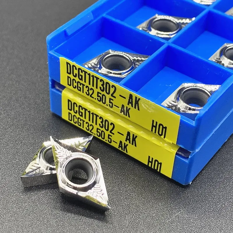 

DCGT11T302 DCGT11T304 DCGT11T308AK H01 вставка с ЧПУ, Карбидное алюминиевое лезвие, медная строчка