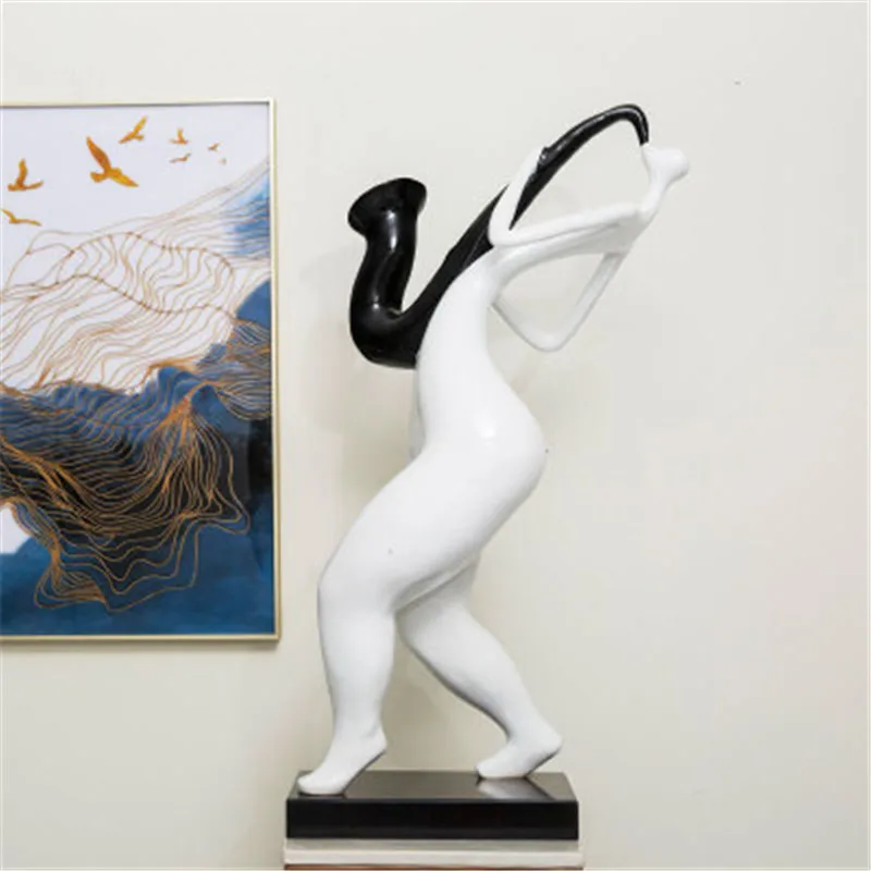 

Bao Guang Ta Creative Simple Musician Statue European Living Room Office Craft Figurines Home Decor Abstraction Sculpture A3142